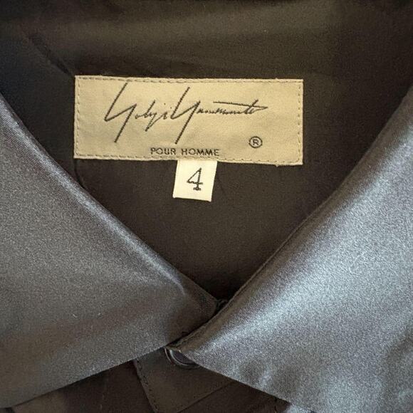 Yohji Yamamoto Double Collar Button Up LS Shirt 4/XL - Picture 4 of 10
